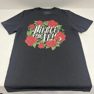 Hot Topic Fearless Records Pierce The Veil Roses T-Shirt boyfriend fit girl's M